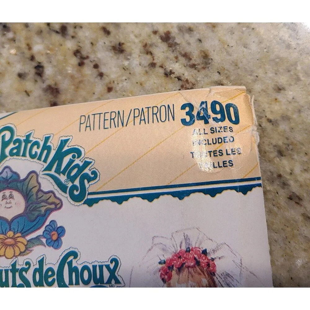 Butterick 3490 Cabbage Patch Kids Girls Costume Angel Bride Princess 4-14 Uncut